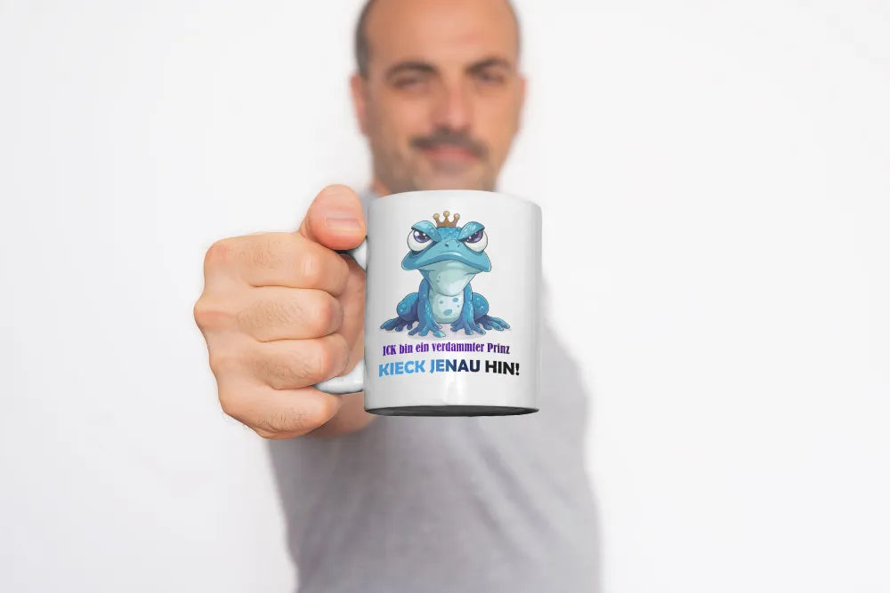 Frosch Prinz witzige lustige Keramik Kaffeetasse Teetasse Tasse Geschenke - WS-Trend.de