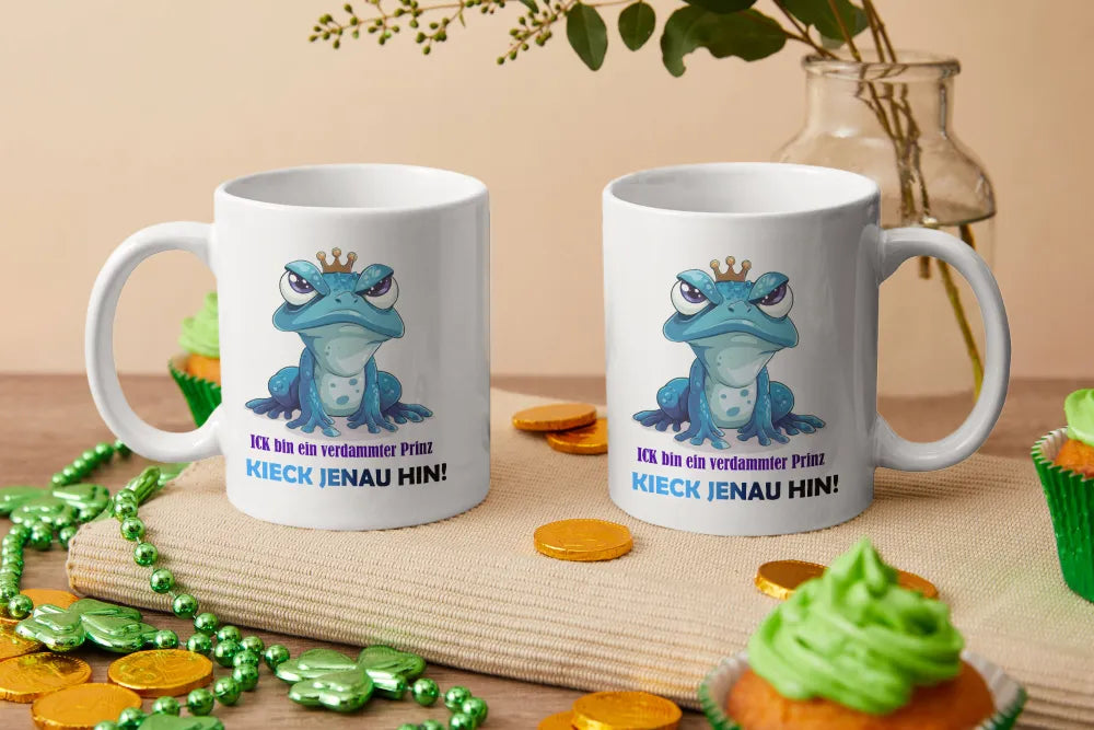 Frosch Prinz witzige lustige Keramik Kaffeetasse Teetasse Tasse Geschenke - WS-Trend.de