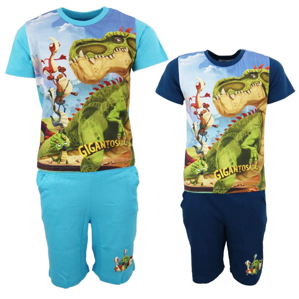 Gigantosaurus Kinder Schlafanzug Pyjama kurz - WS-Trend.de Nachtwäsche 98-128 Baumwolle