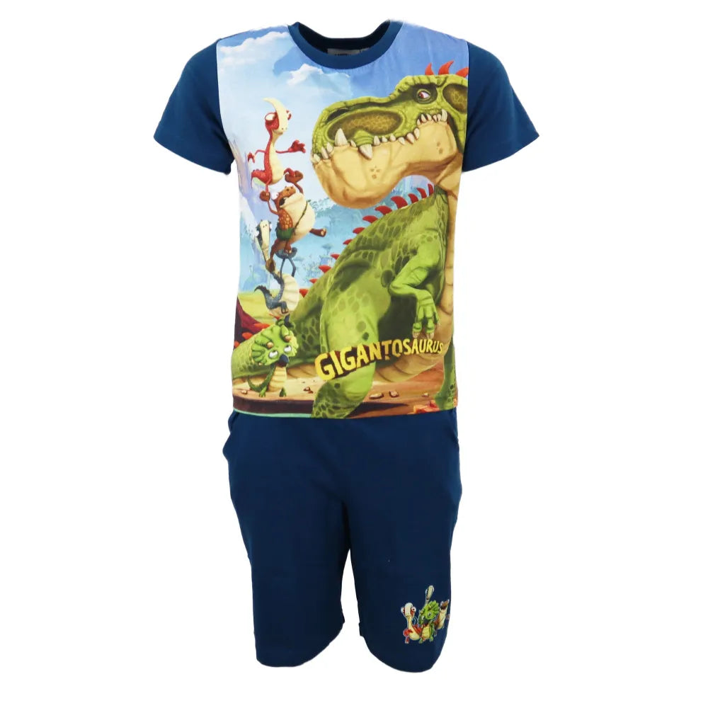 Gigantosaurus Kinder Schlafanzug Pyjama kurz - WS-Trend.de Nachtwäsche 98-128 Baumwolle