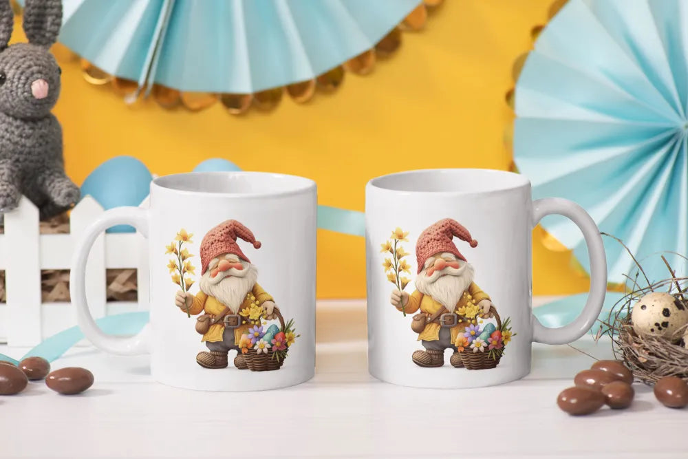 Gnom Ostern Ostereier Keramik Kaffeetasse Teetasse Tasse Geschenkidee - WS-Trend.de