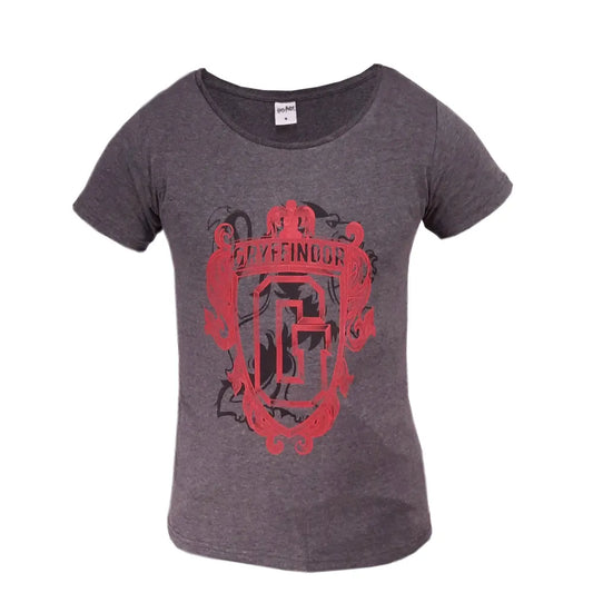 Harry Potter Gryffindor Damen T-Shirt Grau - Größe XS - XL - WS-Trend.de