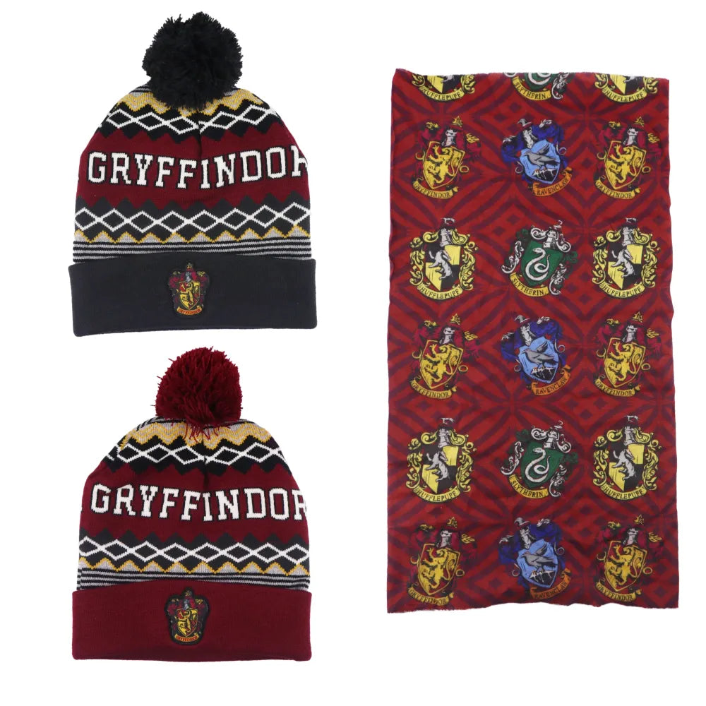 Harry Potter Gryffindor Kinder Jugend Winter Set - WS-Trend.de Mütze plus Snood Schaal 54 56