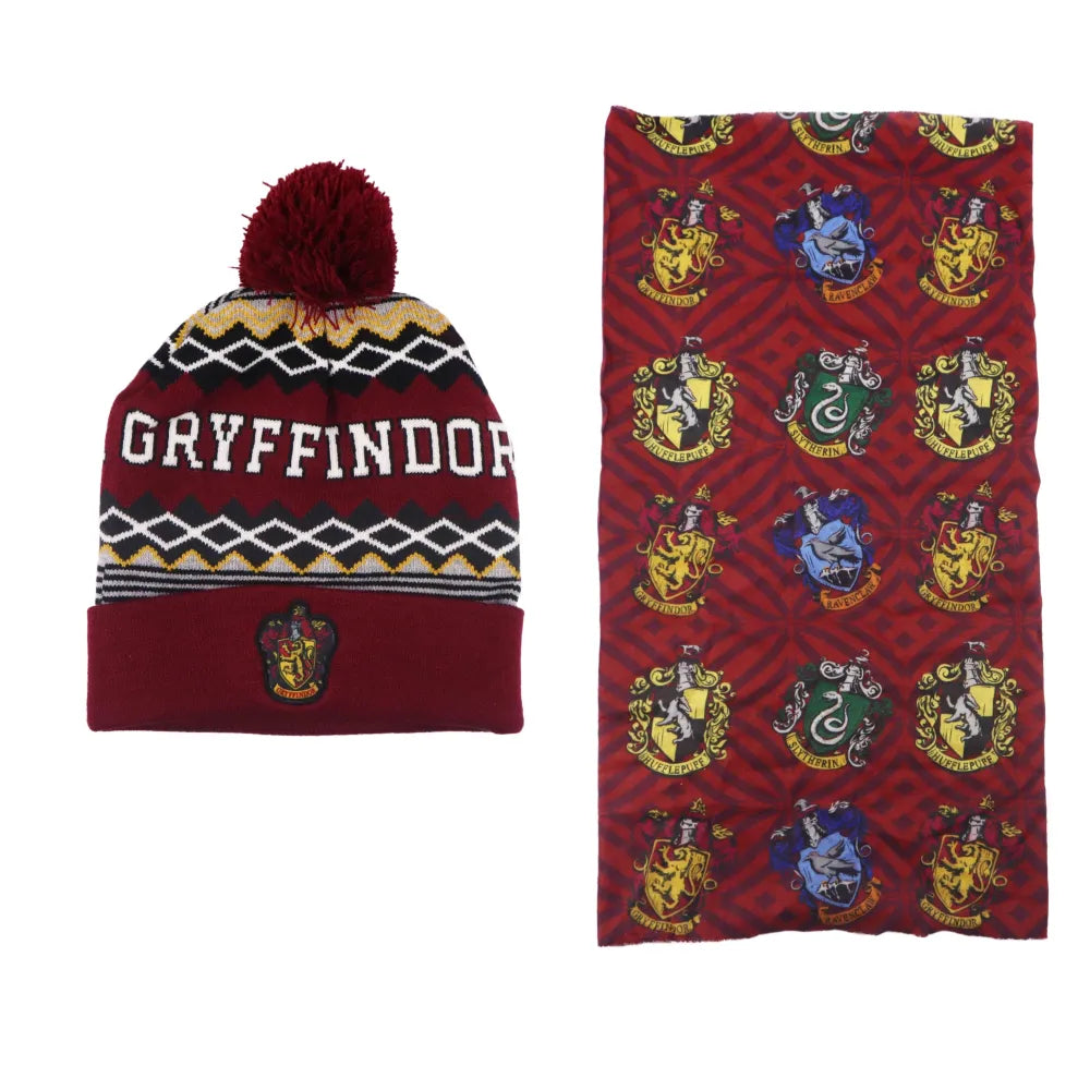 Harry Potter Gryffindor Kinder Jugend Winter Set - WS-Trend.de Mütze plus Snood Schaal 54 56