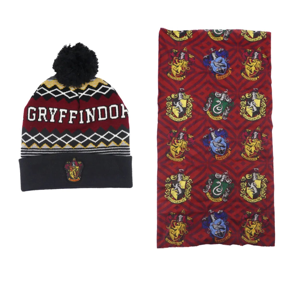 Harry Potter Gryffindor Kinder Jugend Winter Set - WS-Trend.de Mütze plus Snood Schaal 54 56