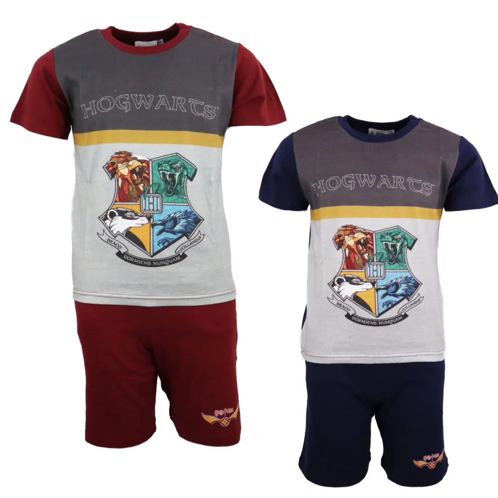 Harry Potter Hogwarts Kinder Schlafanzug Pyjama kurz - WS-Trend.de Hogwart kurzarm 116 bis 164 Baumwolle