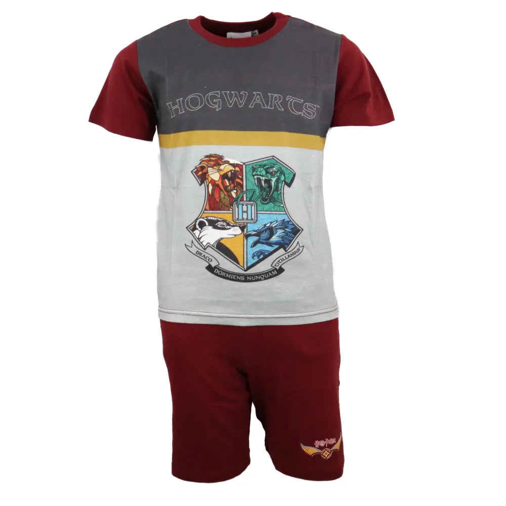 Harry Potter Hogwarts Kinder Schlafanzug Pyjama kurz - WS-Trend.de Hogwart kurzarm 116 bis 164 Baumwolle