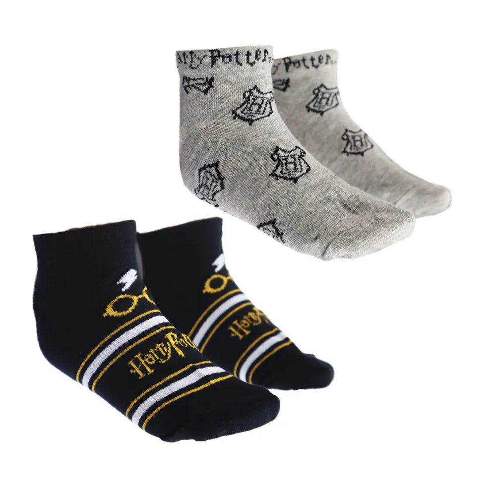 Harry Potter Hogwarts kurze Sneaker Kinder Socken 2er Pack - WS-Trend.de 27 - 38 Unisex