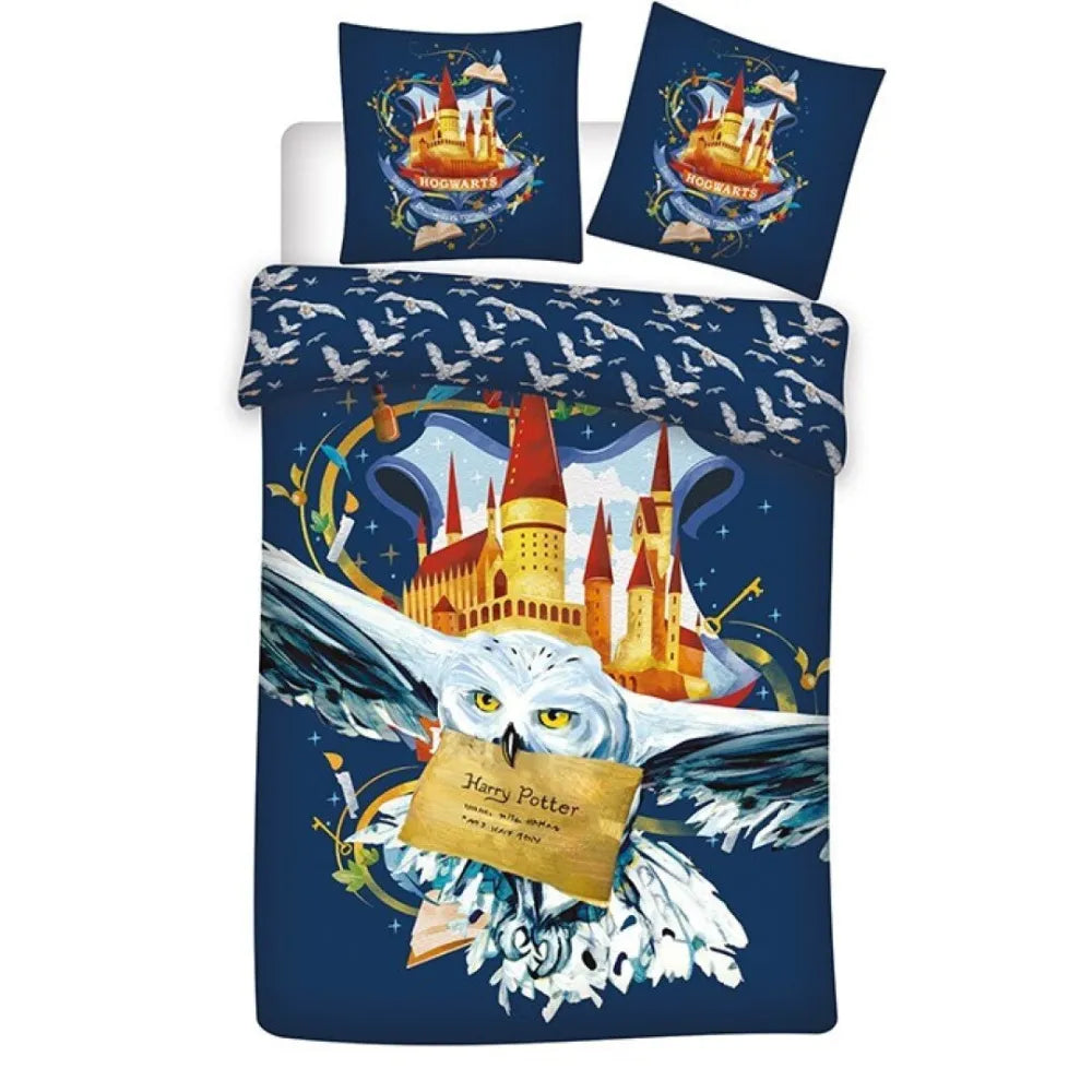 Harry Potter Kinder Bettwäsche Set - WS-Trend.de Eule Mikrofaser 2tlg 135/140x200 63x63 cm