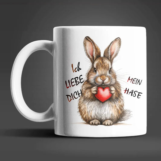 Hase Bunny Ich Liebe Dich Valentinstag Kaffeetasse Teetasse Tasse Geschenkidee - WS-Trend.de