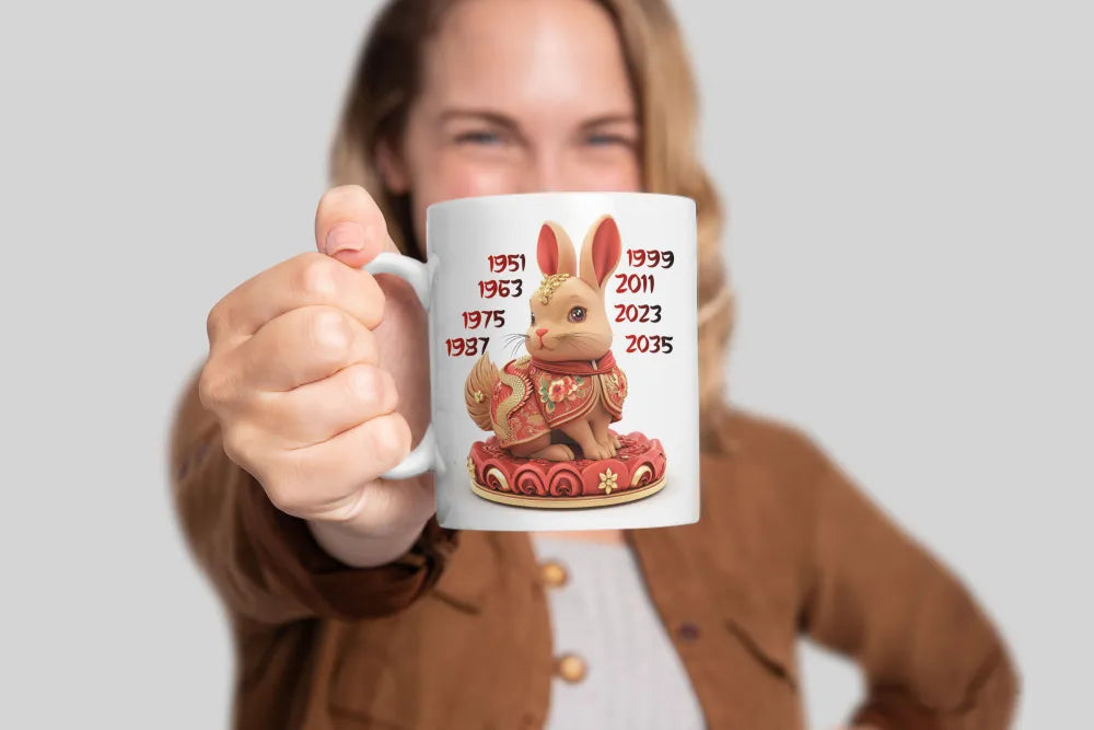 Hase Chinesisches Jahres Sternzeichen Tasse Kaffeetasse Teetasse Geschenkidee - WS-Trend.de