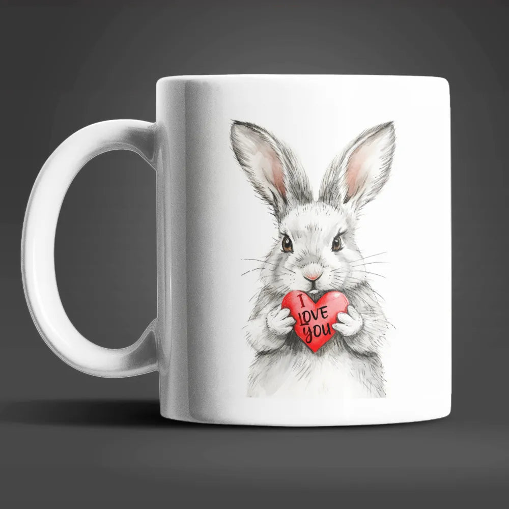 Hase Bunny Ich Liebe Dich Valentinstag Kaffeetasse Teetasse Tasse Geschenkidee - WS-Trend.de