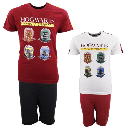 Harry Potter Hogwarts Kinder Schlafanzug Pyjama - WS-Trend.de kurzarm 134 -164 Baumwolle