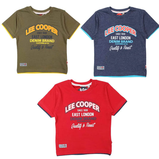 Lee Cooper Kinder Jungen T-Shirt Kurzarm Shirt - WS-Trend.de 104-164 Baumwolle