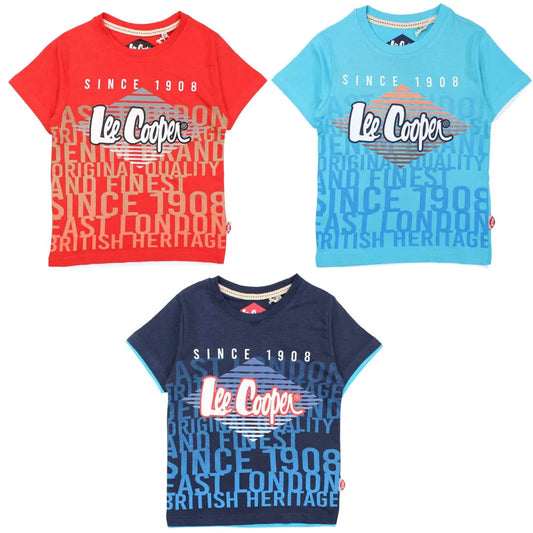 Lee Cooper Kinder Jungen T-Shirt Kurzarm Shirt - WS-Trend.de 104-164 Baumwolle