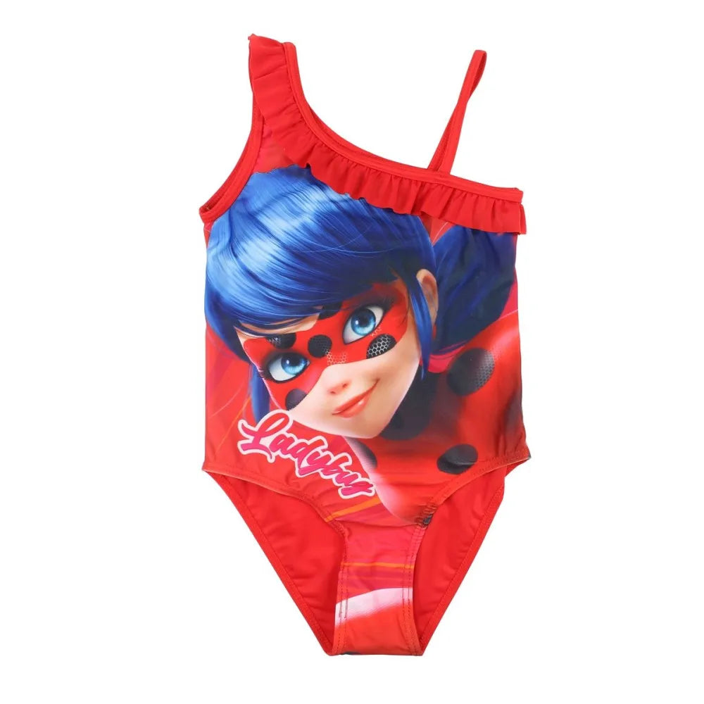 Miraculous Ladybug Kinder Mädchen Badeanzug Bademode - WS-Trend.de Gr. 98 bis 128