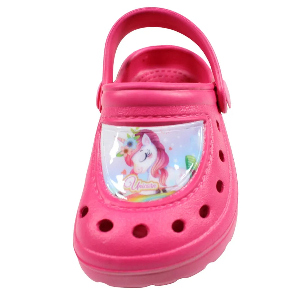 Süßes Einhorn Unicorn Kinder Clogs Sandalen - WS-Trend.de Badeschuhe Latschen 22-33 Pink