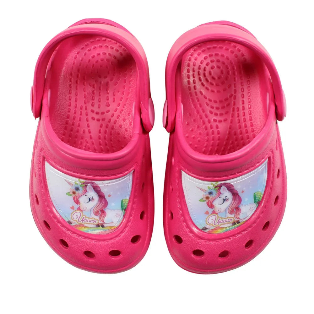 Süßes Einhorn Unicorn Kinder Clogs Sandalen - WS-Trend.de Badeschuhe Latschen 22-33 Pink