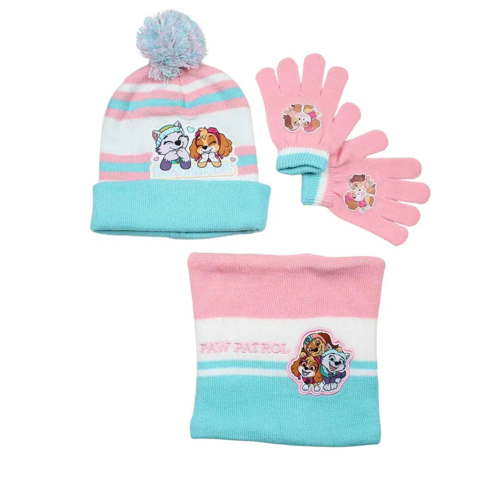 Paw Patrol Skye Liberty Kinder 3tlg Set Winter Mütze plus Handschuhe Snood Gr.54 - WS-Trend.de