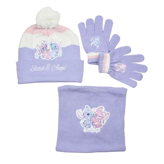 Disney Stitch und Angel Kinder Wintermütze plus Handschuhe Snood - WS-Trend.de