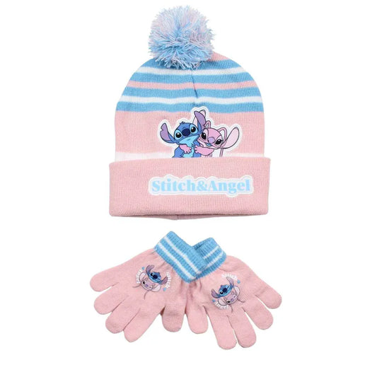 Disney Stitch und Angel Kinder Wintermütze plus Handschuhe - WS-Trend.de