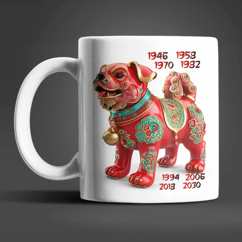 Hund Chinesisches Jahres Sternzeichen Tasse Kaffeetasse Teetasse Geschenkidee - WS-Trend.de