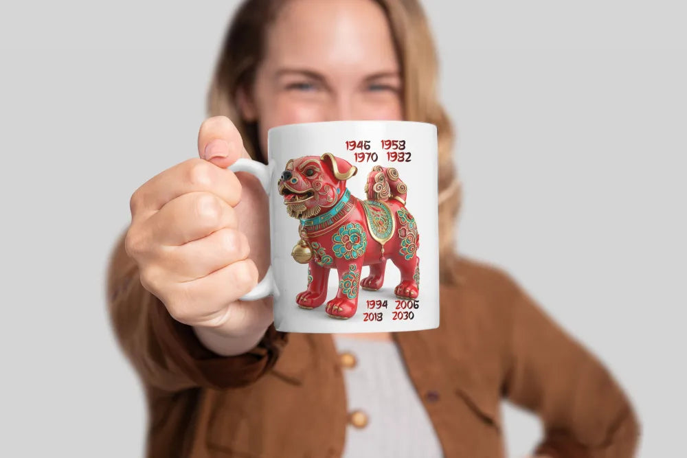 Hund Chinesisches Jahres Sternzeichen Tasse Kaffeetasse Teetasse Geschenkidee - WS-Trend.de