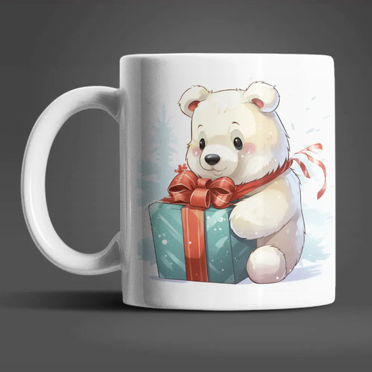 Eisbär Weihnachten Kinder Teetasse Tasse Geschenkidee Geschenk 330 ml - WS-Trend.de