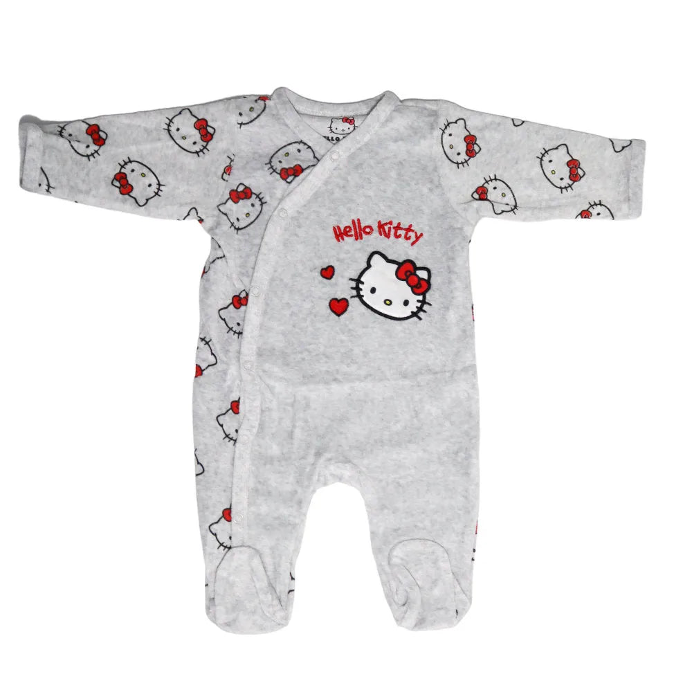 Hello Kitty Baby Kleinkind Velour Body Strampler Einteiler - WS-Trend.de Gr. 62 - 92