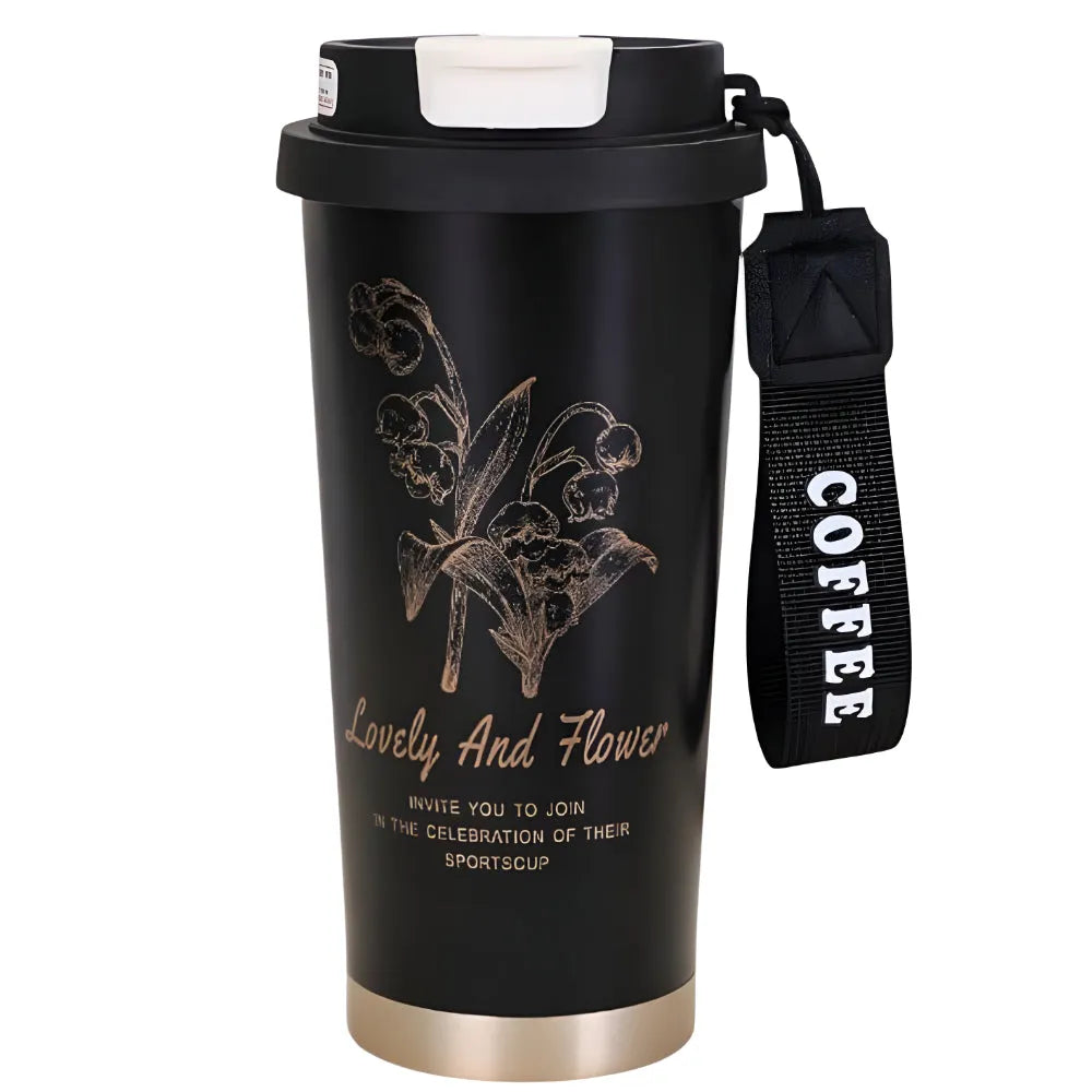 Lovely and Flower Isolierter Kaffeebecher Thermobecher Becher To-Go 550 ml - WS-Trend.de