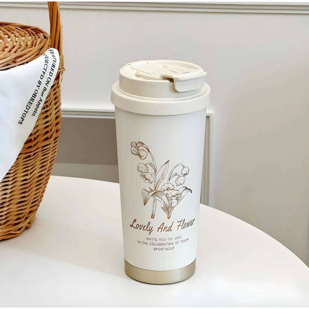 Lovely and Flower Isolierter Kaffeebecher Thermobecher Becher To-Go 550 ml - WS-Trend.de