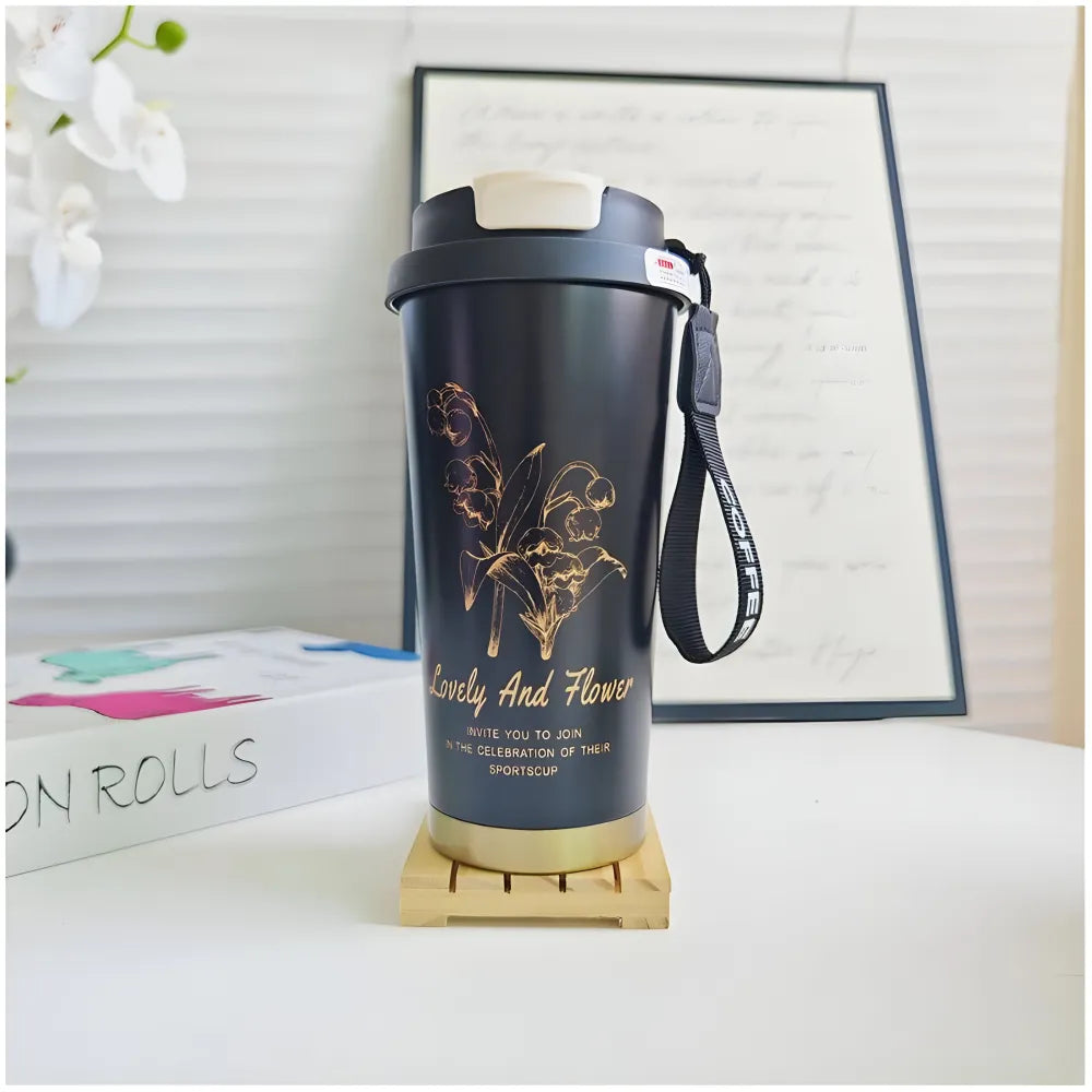 Lovely and Flower Isolierter Kaffeebecher Thermobecher Becher To-Go 550 ml - WS-Trend.de