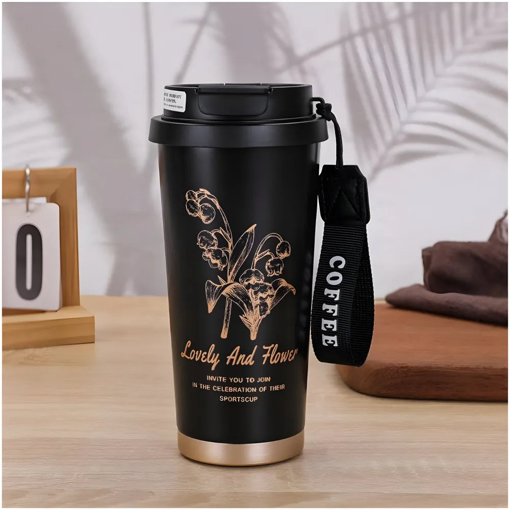 Lovely and Flower Isolierter Kaffeebecher Thermobecher Becher To-Go 550 ml - WS-Trend.de