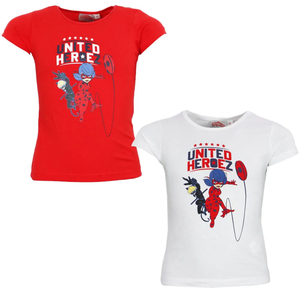 Miraculous Ladybug Cat Noir Mädchen Kinder T-Shirt Shirt - WS-Trend.de Baumwolle 104-128