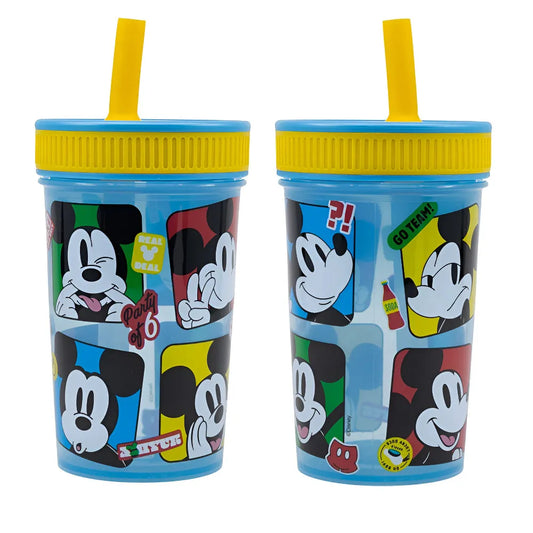 Disney Mickey Maus Kinder Trinkbecher Becher integriertem Halm 465 ml - WS-Trend.de