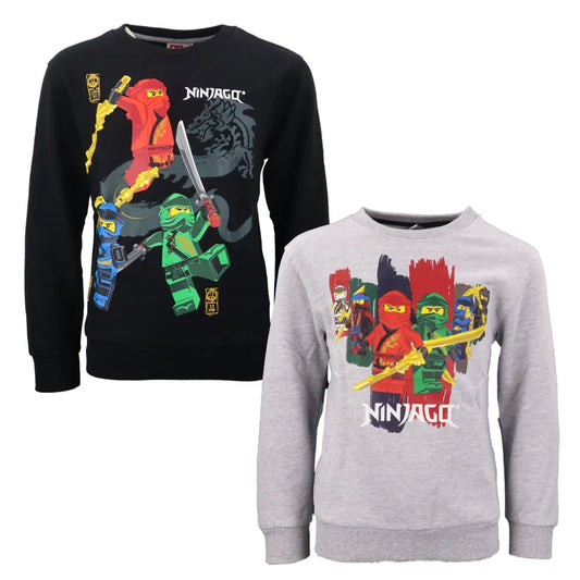 LEGO® Ninjago Kinder Pulli - WS-Trend.de Sweater Pullover Gr. 98-128 Jungen Schwarz Grau