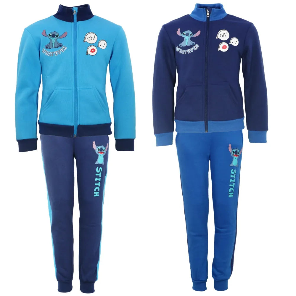 Disney Stitch Kinder Fleece Joggingset Sporthose Hose Sweater Jacke - WS-Trend.de 92-128