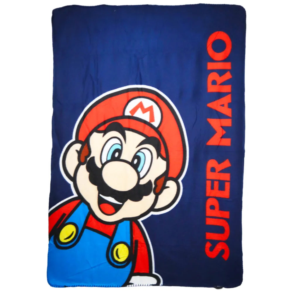 Super Mario Kinder Fleecedecke leichte Kuscheldecke 100x140 cm - WS-Trend.de