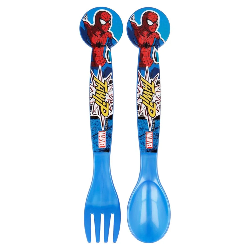 Marvel Spiderman 4 teiliges Set Lunchbox mit Trinkbecher und Besteck - WS-Trend.de Marcel Lunch - Brotdose - Trinkflasche