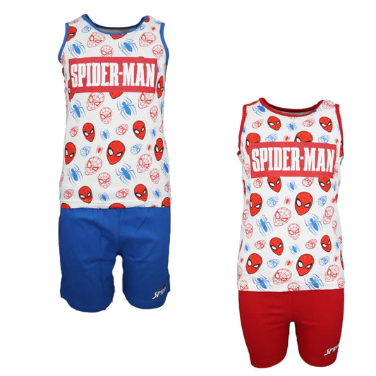 Marvel Spiderman Kinder Schlafanzug Pyjama kurz - WS-Trend.de Nachtwäsche 98-128 baumwolle