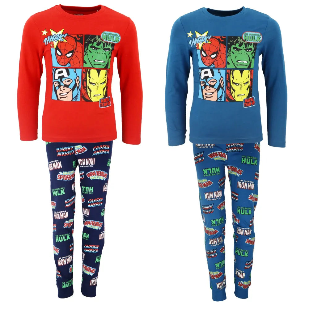 Marvel Avengers Kinder langarm Schlafanzug Pyjama - WS-Trend.de Jungen lang Sleepwear 104-134