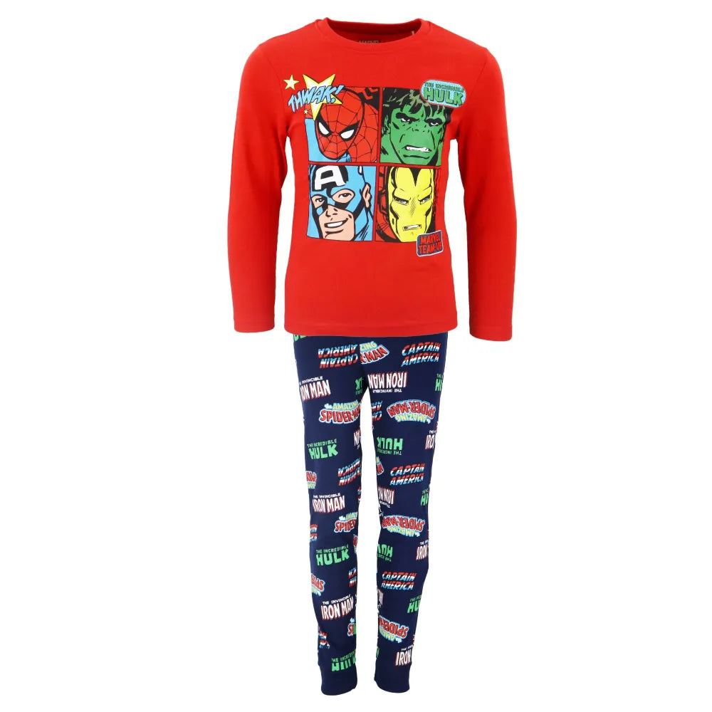 Marvel Avengers Kinder langarm Schlafanzug Pyjama - WS-Trend.de Jungen lang Sleepwear 104-134