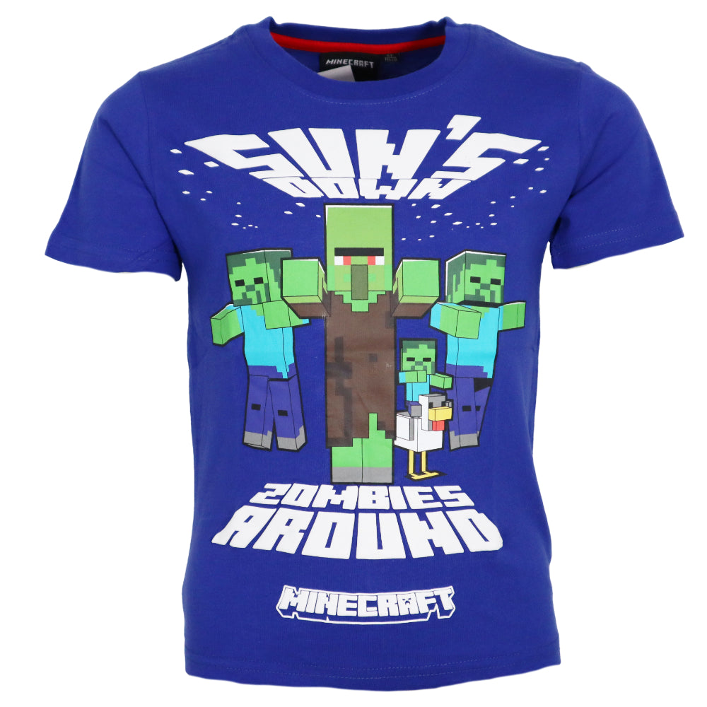 Minecraft Zombie Kinder kurzarm T-Shirt