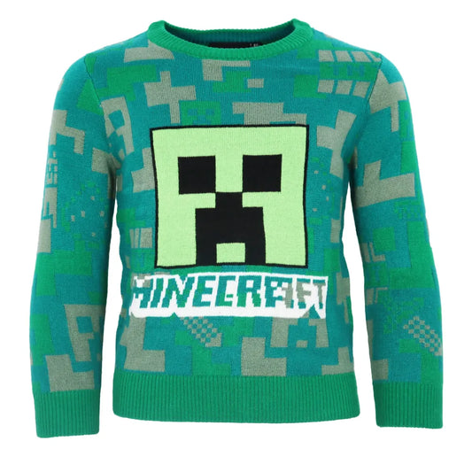 Minecraft Gamer Creeper Kinder Jungen Pulli Pullover Sweater - WS-Trend.de Gr. 116-152