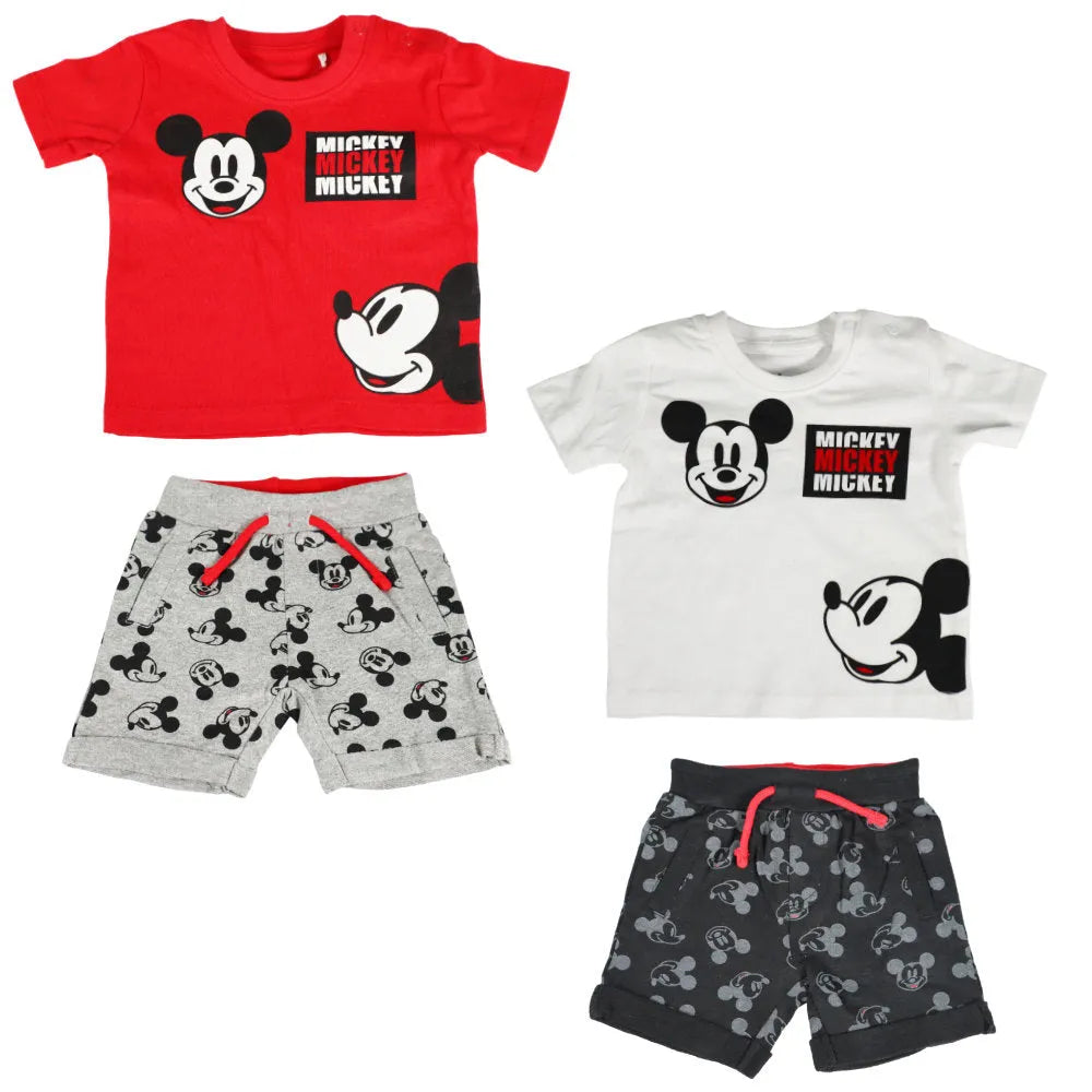 Disney Mickey Maus Baby Kurzarm Shirt und Shorts - WS-Trend.de kurzarm T-Shirt Gr. 62 - 86 für Jungen