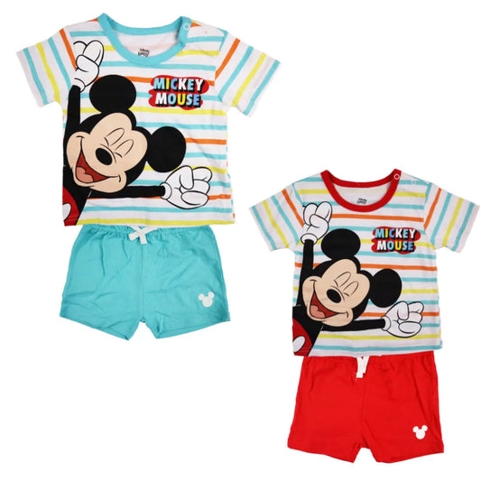 Disney Mickey Maus Baby Kurzarm Shirt und Shorts - WS-Trend.de kurzarm T-Shirt Gr. 62-86 für Jungen