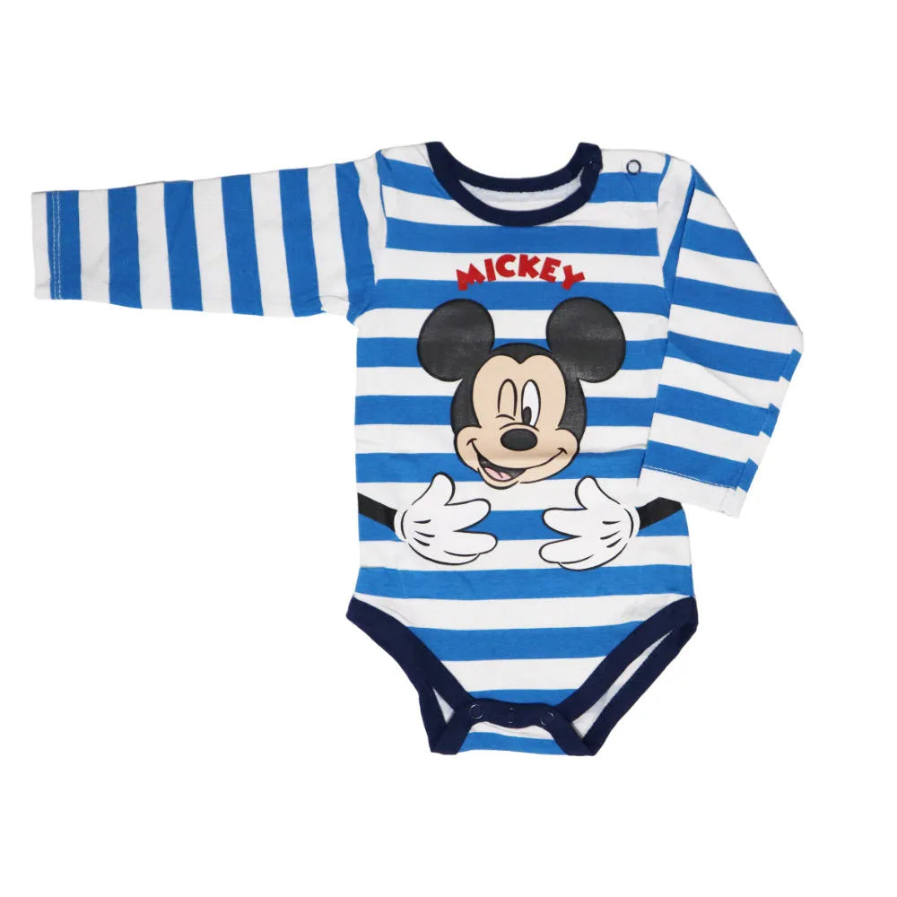 Disney Mickey Maus Baby Kleinkind langarm Body Strampler - WS-Trend.de Schlafanzug Gr. 68 - 92