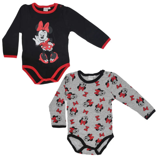 Disney Minnie Maus Baby 2er Pack langarm Body Strampler - WS-Trend.de Gr. 62 - 92