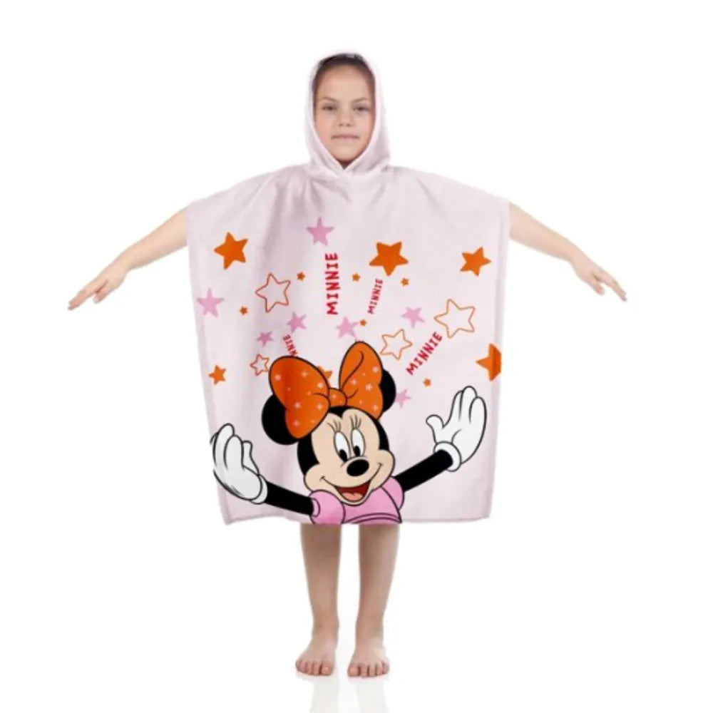 Minnie Maus Kinder Mädchen Poncho Badetuch - WS-Trend.de Mikrofaser 60x120 Baumwolle