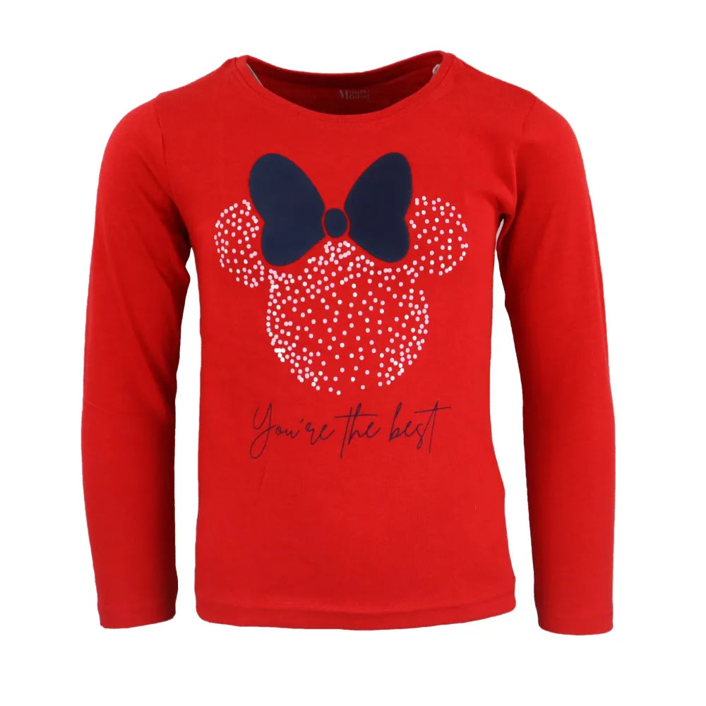 Disney Minnie Maus Kinder Schlafanzug Pyjama lang - WS-Trend.de Mädchen 104 - 134 Baumwolle